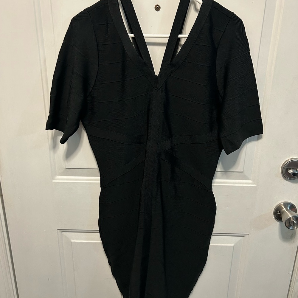 Elegant Black VENUS Bandage Dress